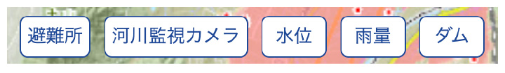 対象のボタンをタップし、活性化することでレイヤに表示します。